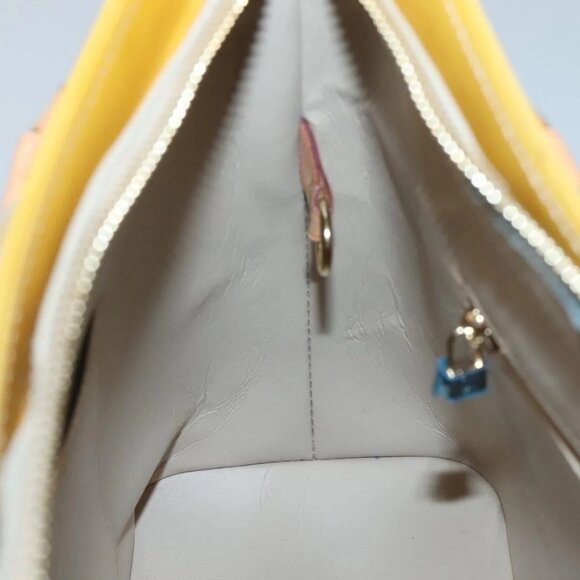 LOUIS VUITTON Monogram Vernis Houston Hand Bag Beige M91004 LV Auth ep8871 - Picture 12 of 16